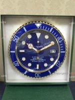 New 2017 - Replica Rolex Submariner w cyclops Wall Clock All Gold Blue Face 34mm_th.jpg